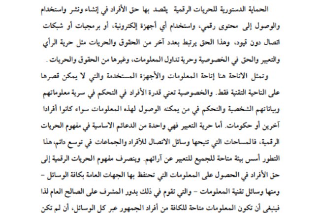 مقال حول موضوع الحماية الدستورية للحريات الرقمية