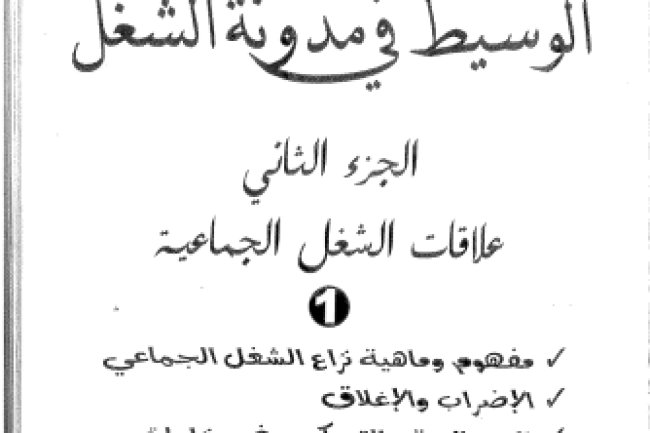 كتاب الوسيط في مدونة الشغل الجزء الثاني علاقات الشغل الجماعية الدكتور عبد اللطيف خالفي