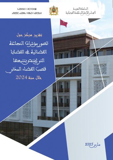 تقرير مركز حول تطور مؤشرات النجاعة القضائية في القضايا التي يختص بتتبعها قصب القضاء المدني خلال سنة 2024